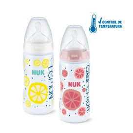 Nuk Biberón silicona First Choise+ Fruits 0-6 Meses 300ml 1 Unidad