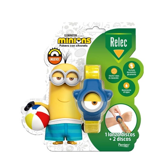 Relec Pulsera Antimosquitos Minions Azul 1ud