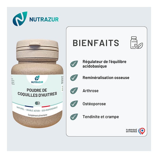Nutrazur Polvo de Conchas de Ostras 90caps