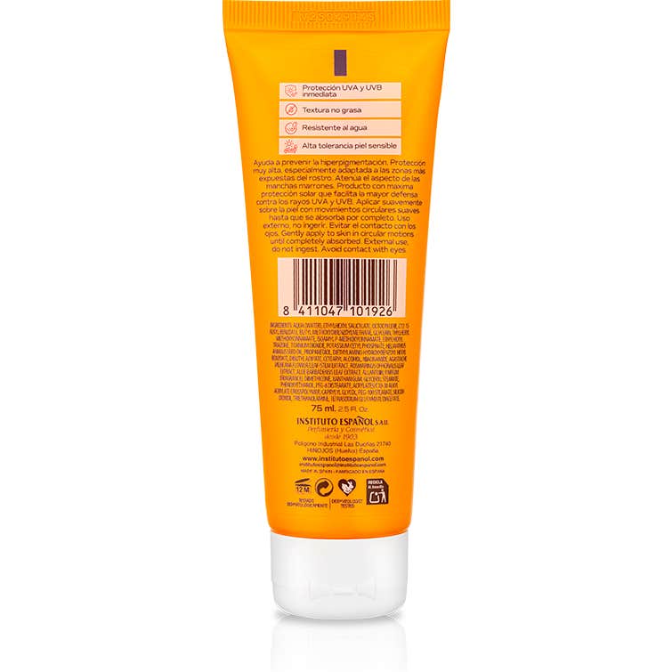 Instituto Español Protector Solar Facial Anti Manchas Spf50+ 75ml
