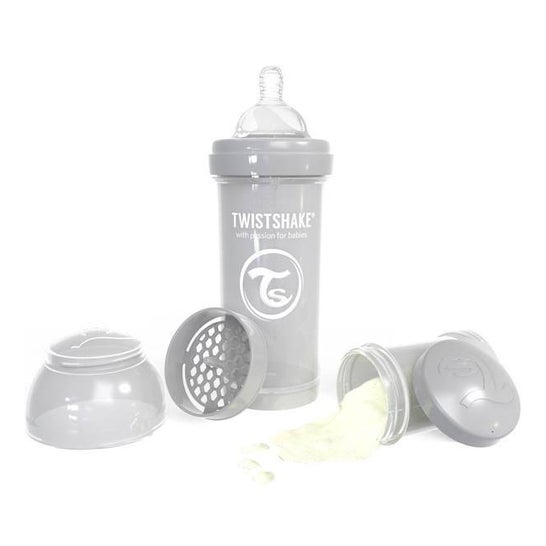 Twistshake Biberón Pastel Gris 260ml 1ud