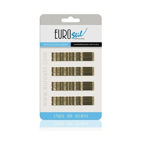 Eurostil Clips de Acero 50 mm Bronce 24 uds