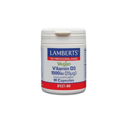 Lamberts Vitamina D3 Vegana 1000 Ui (25 µg) 90 Cápsulas