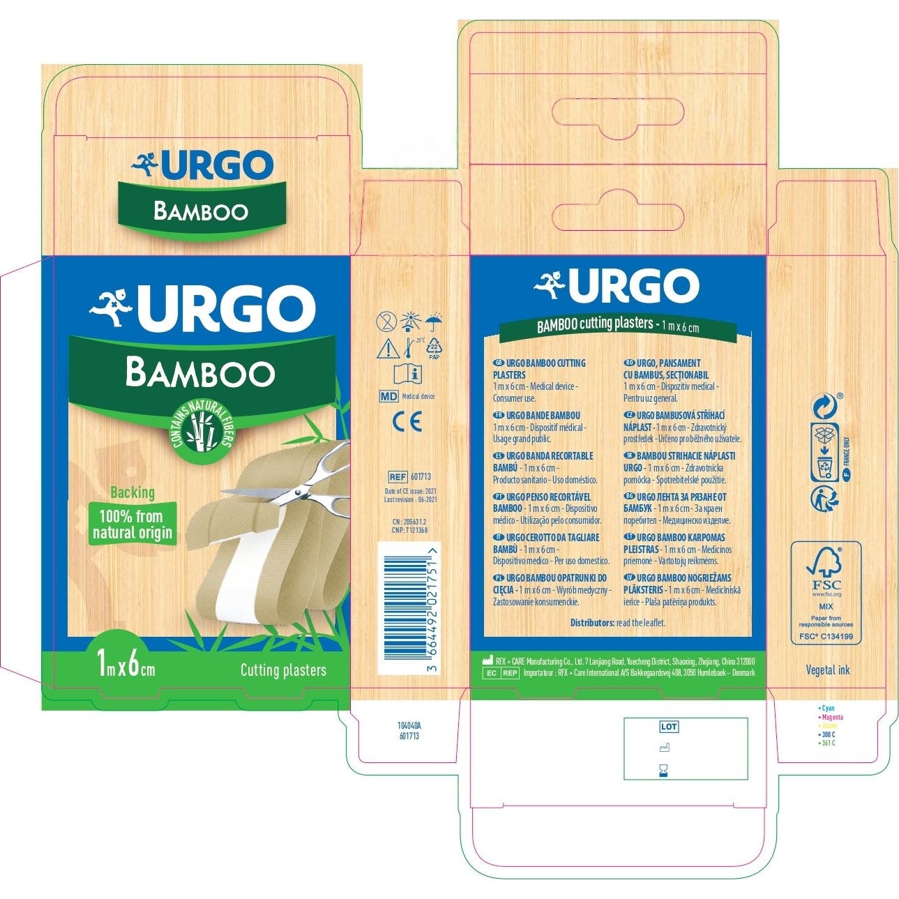 Urgo Bambú Banda 1m x 6cm