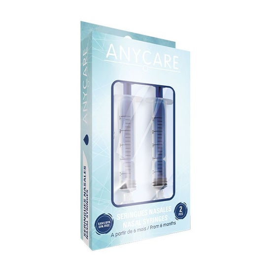 Anycare Jeringa Aspirador Nasal Azul 1 par