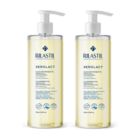 Rilastil Xerolact Aceite de Ducha Limpiador 2x750ml