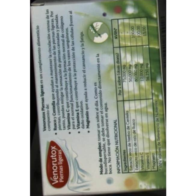 Venorutox Piernas Ligeras sabor naranja-limón 20uds