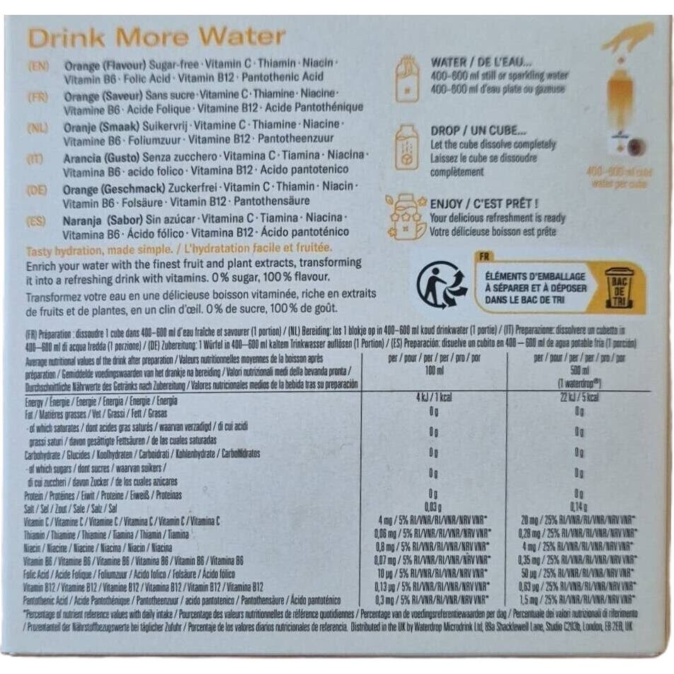 Waterdrop Microdrink Naranja 12x2.1 gr