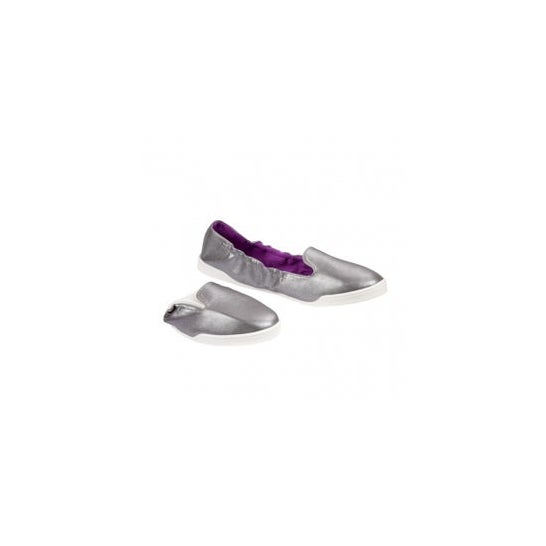 Scholl Pocket Slip On Bailarina Gris Talla 39/40 1 Par