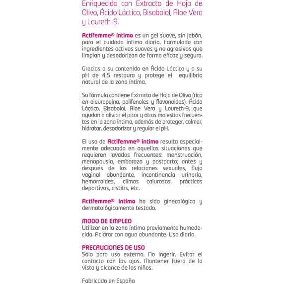 Plusquam Pharma Actifemme Gel Íntimo 300ml