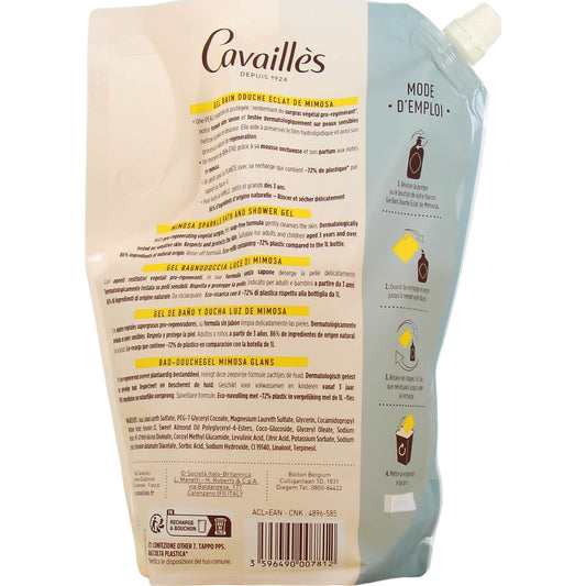 Cavaillès Gel de Ducha Éclat de Mimosa Eco-Recarga 1000 ml