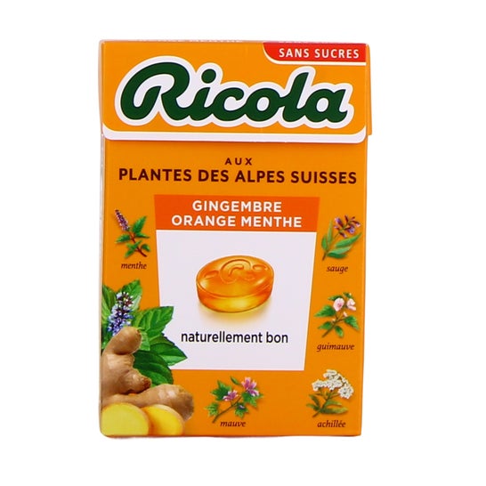 Ricola Caramelo Jengibre Menta Naranja 50 gr