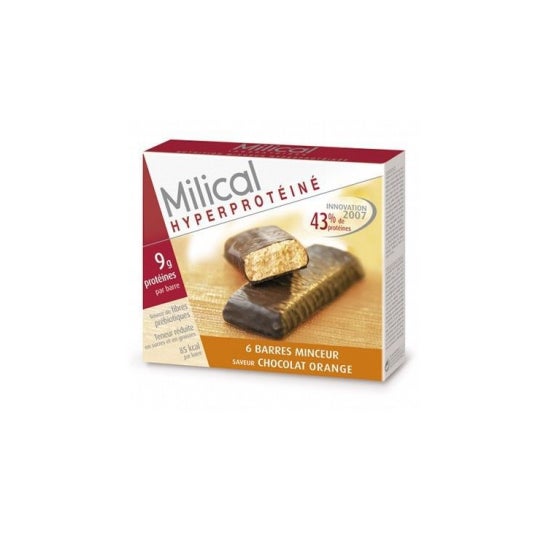 Milical - Barra de Hiperproteína de Chocolate con Naranja