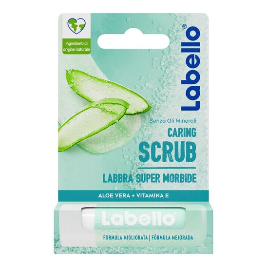 Labello Scrub Hidratante con Aloe Vera Orgánico y Vitamina E 4,8g