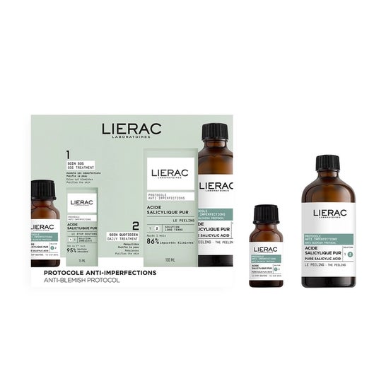 Lierac Cofre Protocolo Anti-Imperfecciones El Peeling 100 ml + Acido Salicilico Puro Stop Granos 15ml