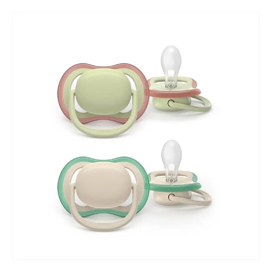Philips Avent Ultra Air Chupete Eco Beige Verde 6-18M 2 uds
