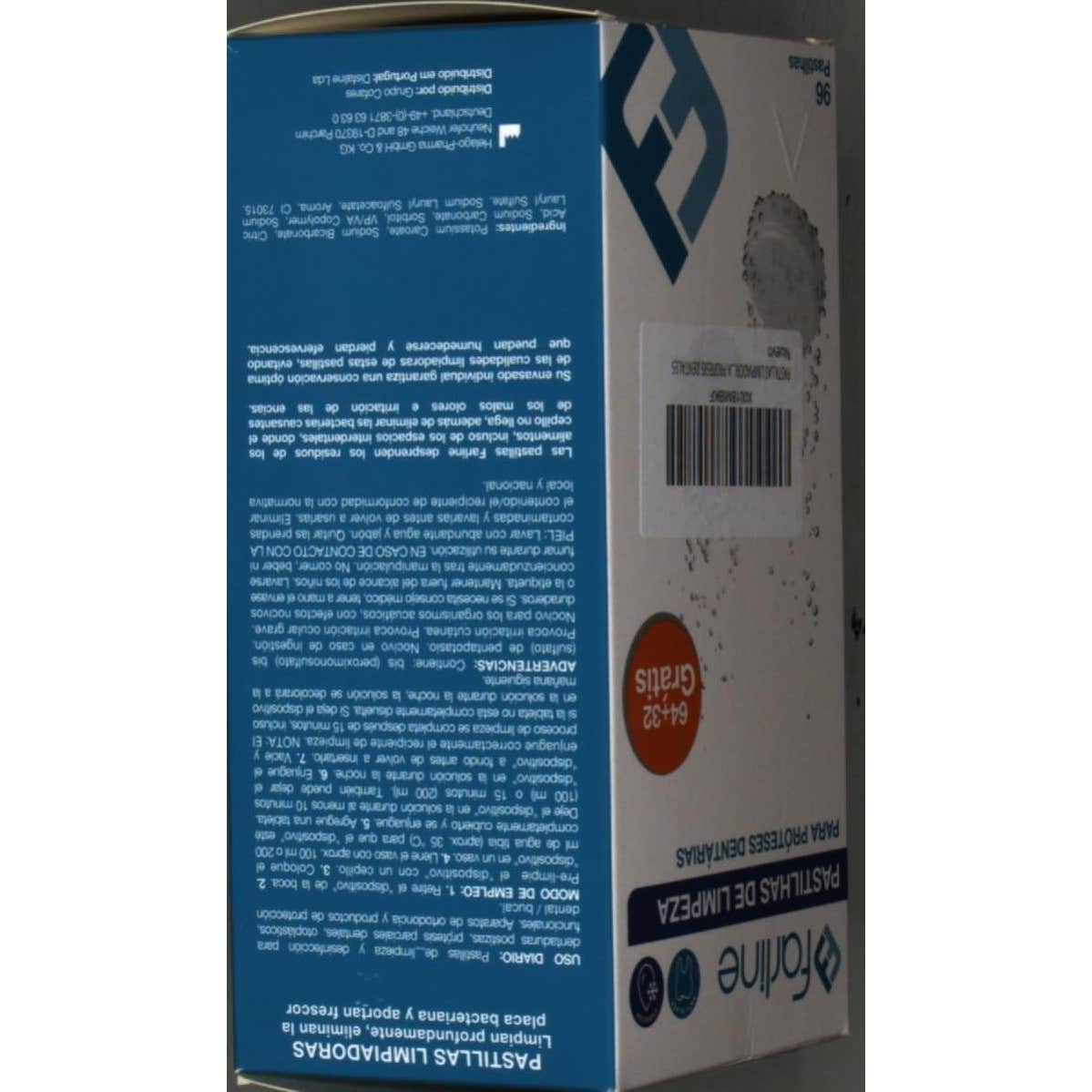 Farline Pastillas Limpiadoras Prótesis Dental 96uds