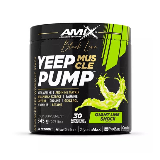 Amix Black Line Yeep Pump con Cafeína Lima 345 g