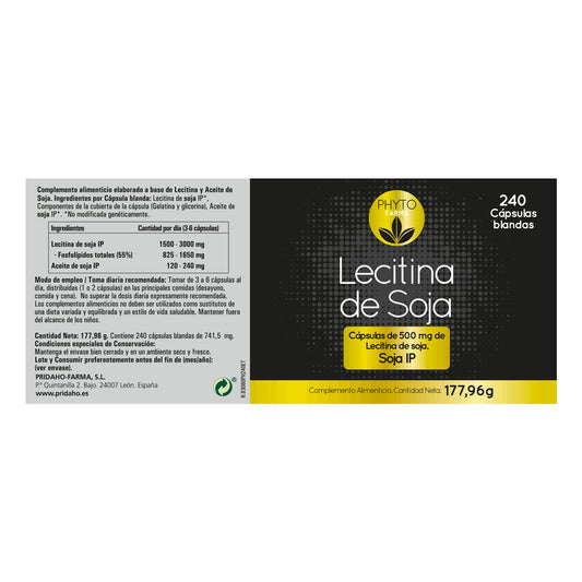 Phytofarma Lecitina de Soja 240 cápsulas blandas