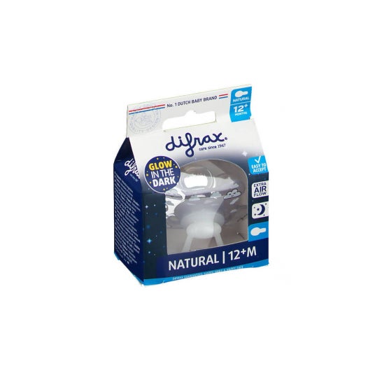 Difrax Chupete Natural Noches 12 Meses +