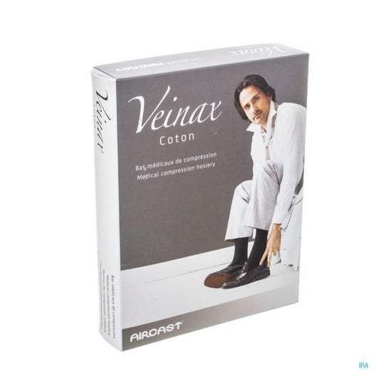 Veinax Coton Media Autofixant Hombre Negro L5 1 Par