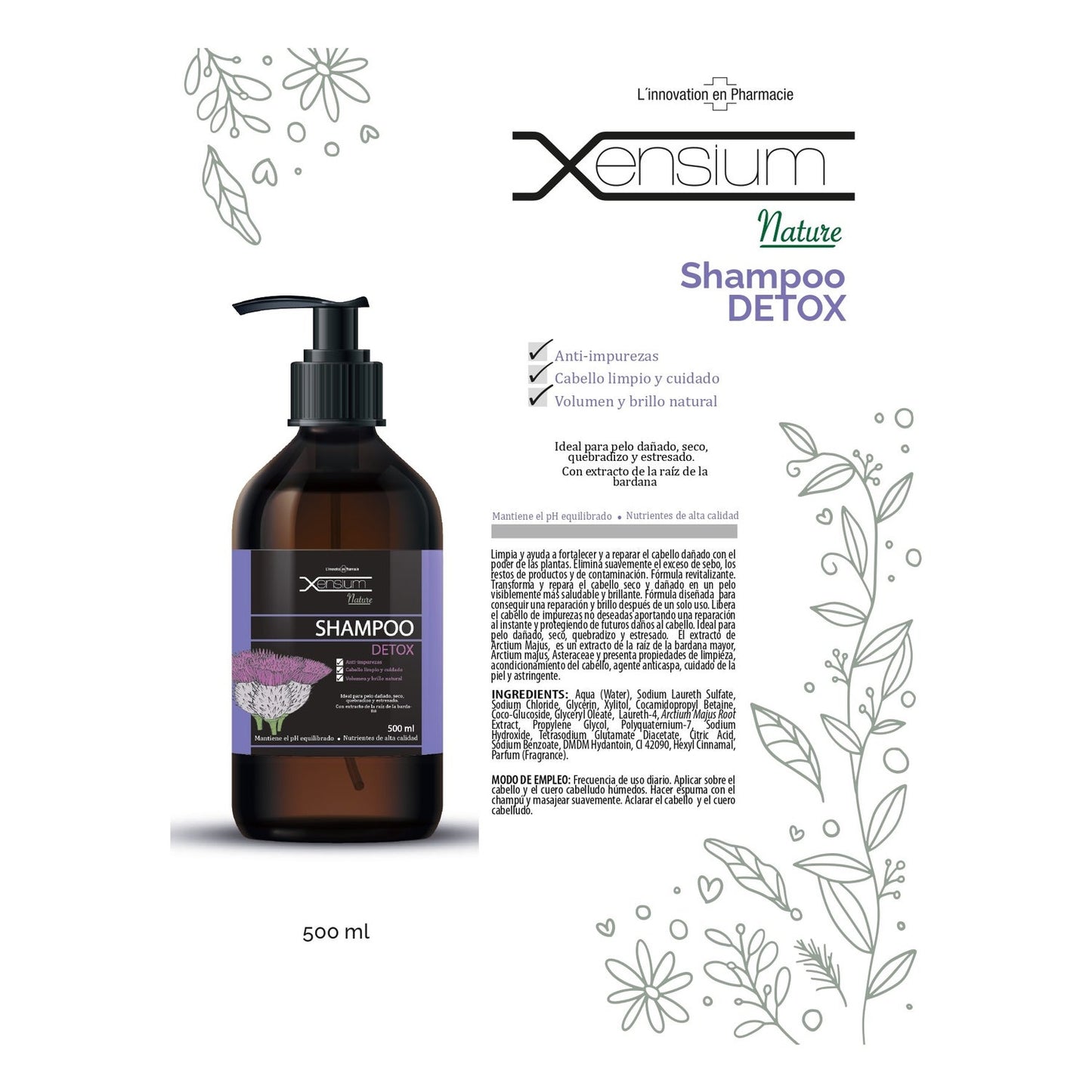 Xensium Nature Champú Detox 500ml
