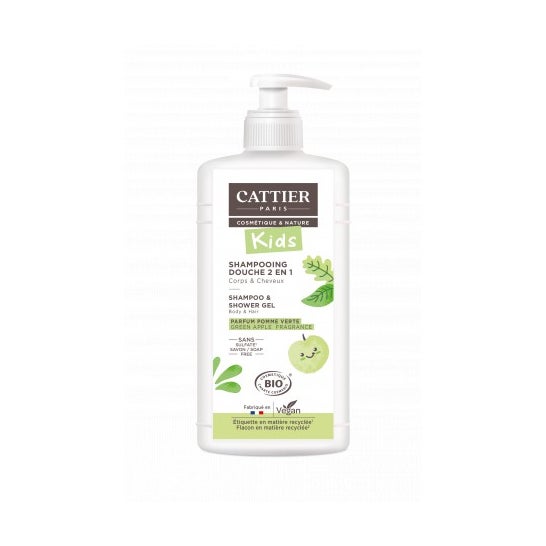 Cattier Champú y gel Ducha Manzana Verde 500 ml