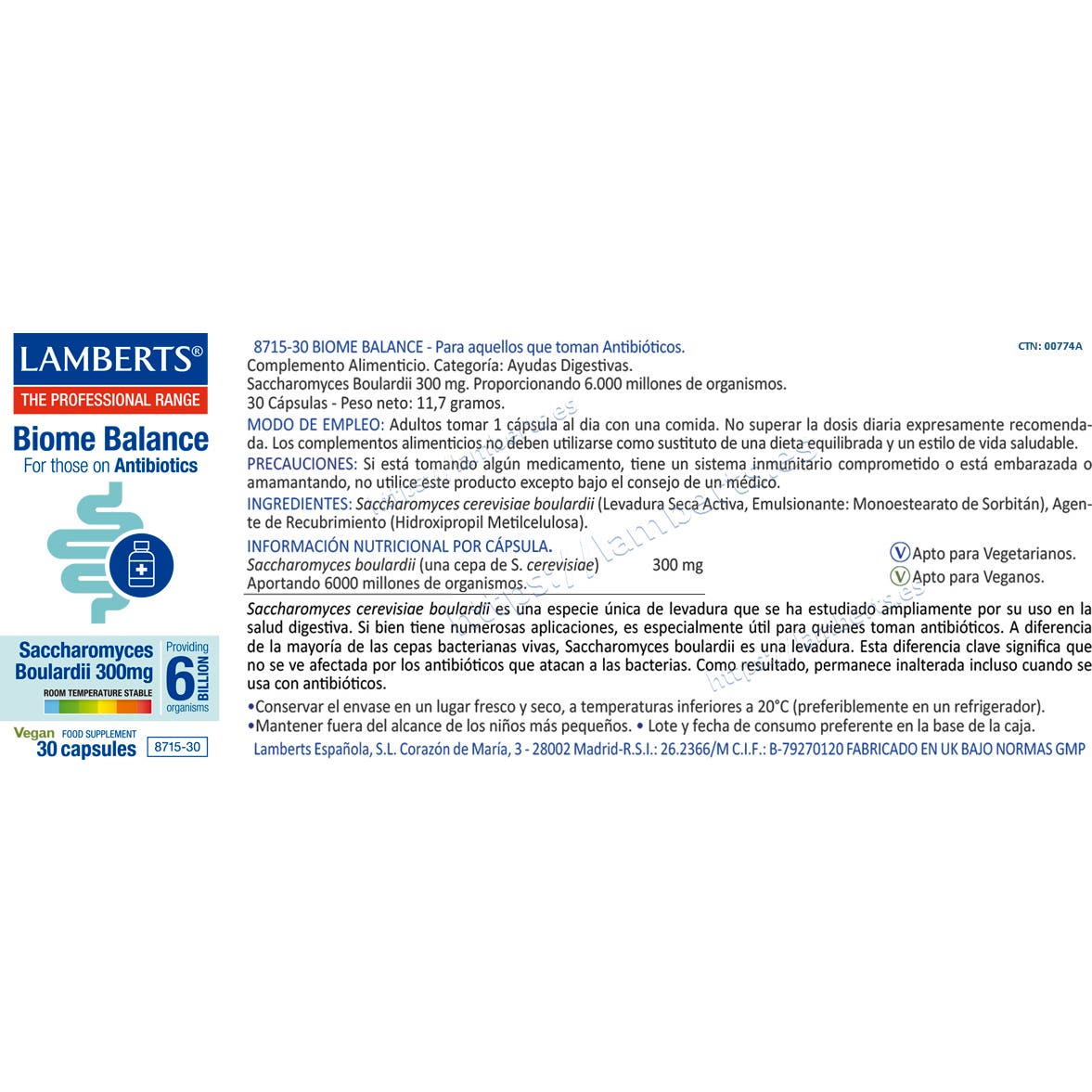 Lamberts Biome Balance Antibiotics 30caps