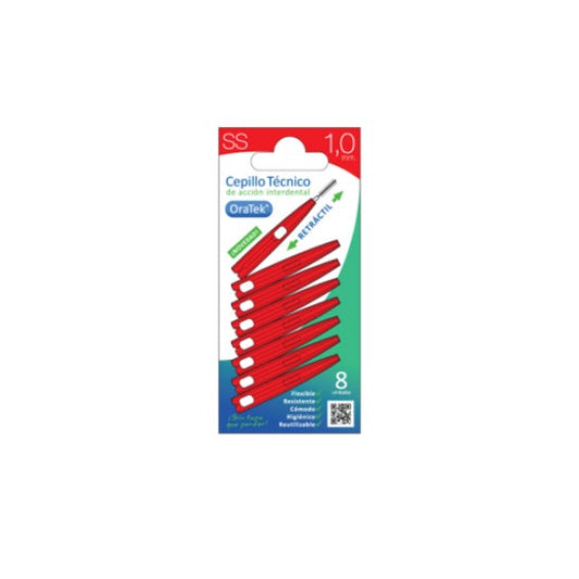 Oratek Cepillo Interdental Retractil 1 Mm Blister 8 Unidades