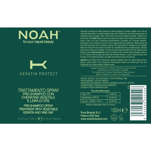 Noah Keratin Protect Tratamiento Spray Pre-Champú 100ml