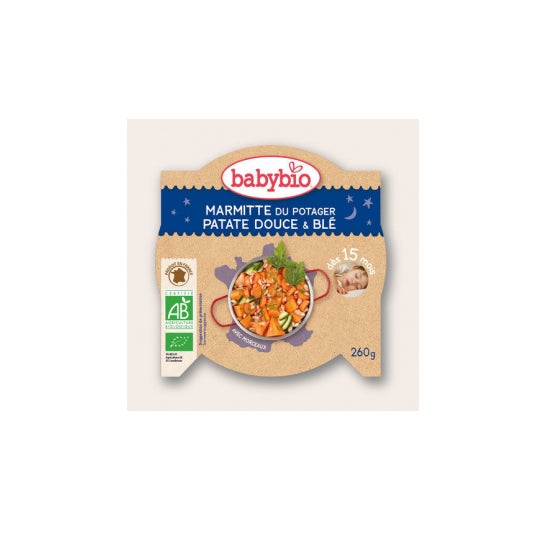 Babybio Buenas Noches Buenas Noches Huerto Orgánico de Batata Rubia 15 meses 260g