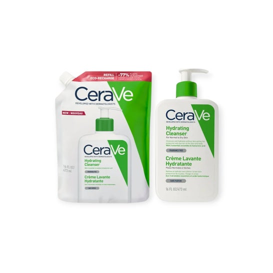 Cerave Crema Limpiadora Hidratante 473 ml + Recargo 473 ml