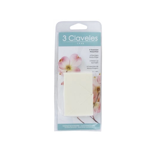 3 Claveles Esponjas Maquillaje 4uds