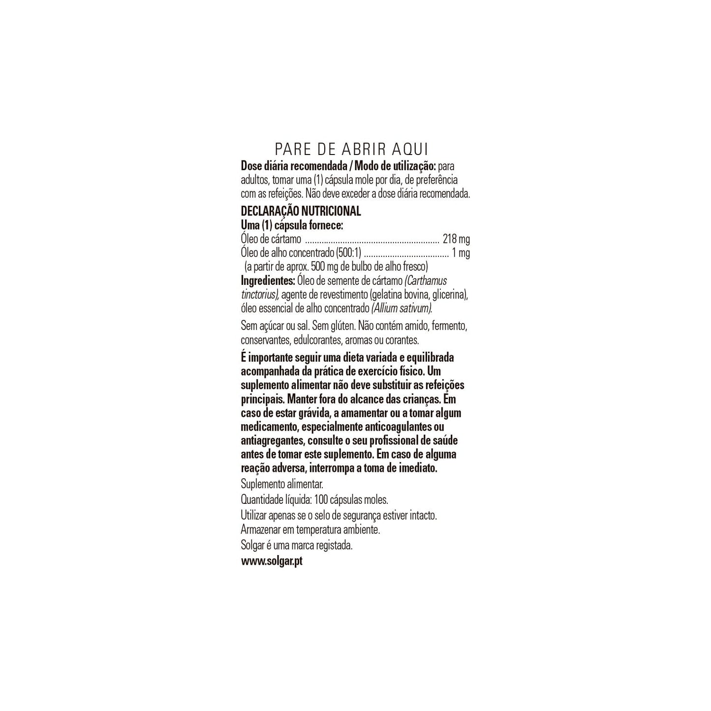 Solgar Aceite de Ajo 100 Perlas