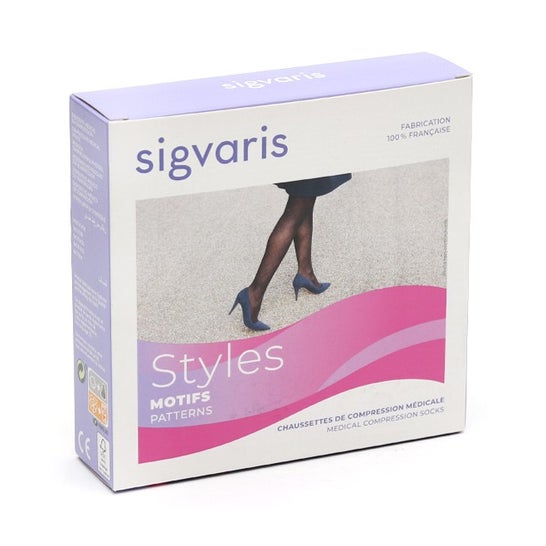 Sigvaris 2 Styles Calcetín Plumetis Negro Talla M-N 1 Par