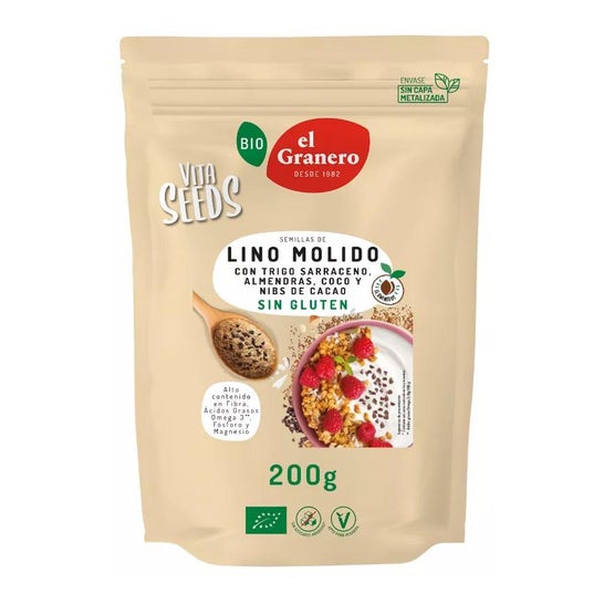 El granero Integral Lino Molido Trigo Sarraceno Cacao 200g