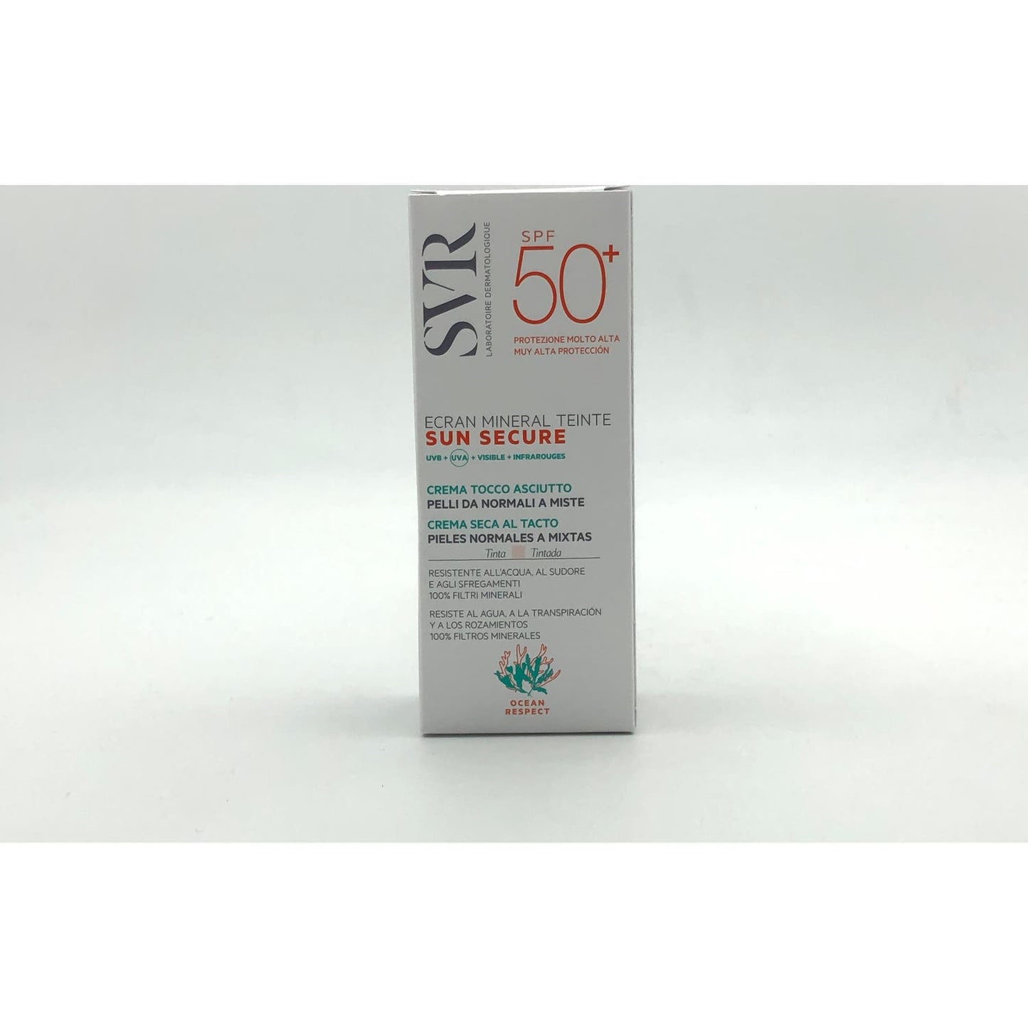 SVR Sun Secure Écran Mineral Teinté Crema Solar Toque Seco SPF50+ Piel Normal Mixta 60g