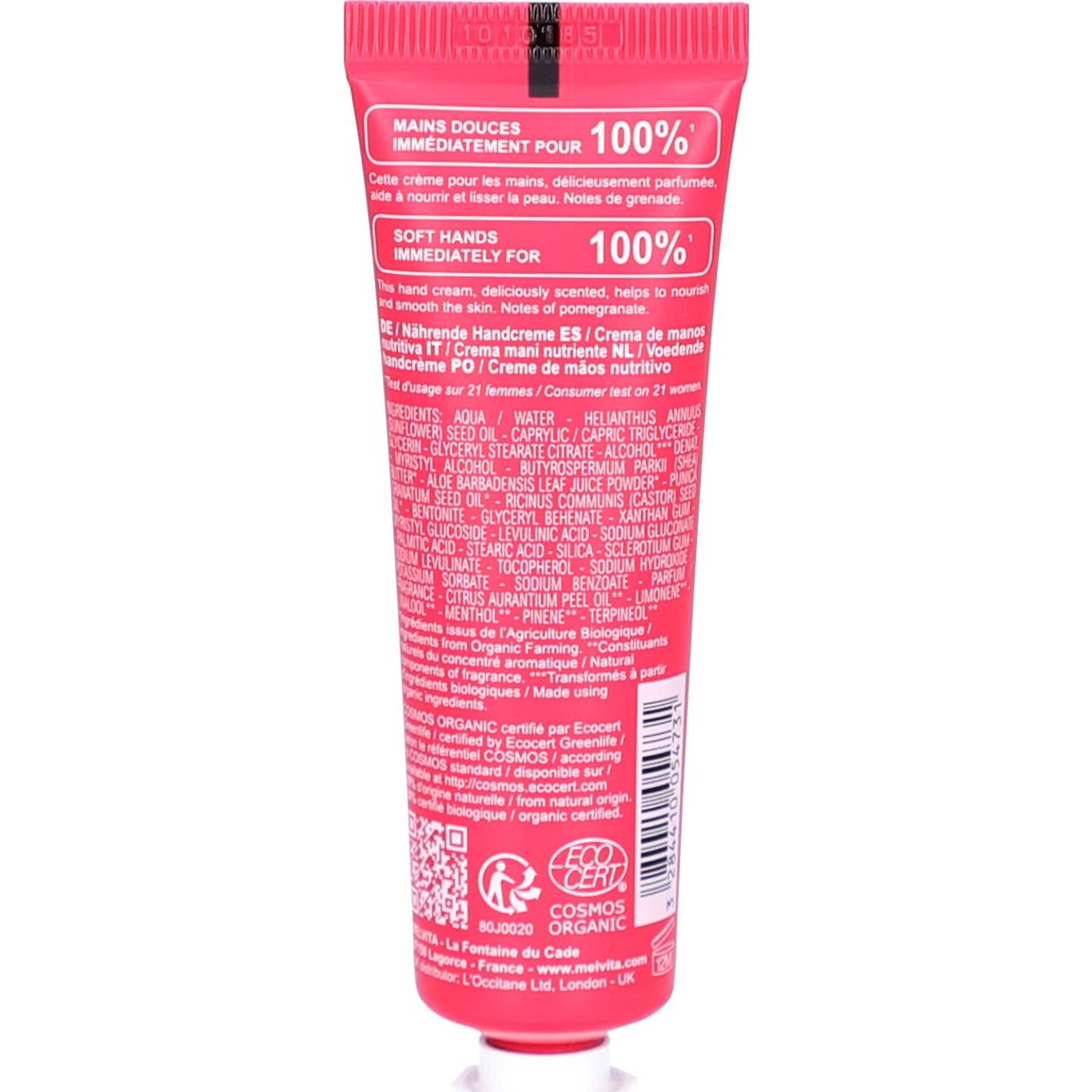 Melvita Pomegranate Touch Crema de Manos Nutritiva 30 ml