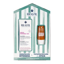 Rilastil Pack Aqua Intense 72h Gel-Crema 40ml + Sun System Stick Solar Transparente SPF50+ 8,5gr
