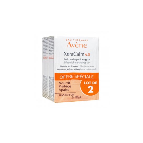 Avène XeraCalm A.D Pan Limpiador Sobregraso 2x100g