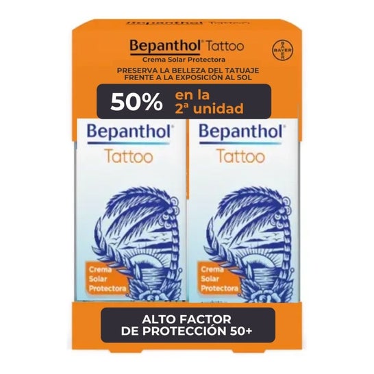 Bepanthol Tattoo Crema Solar Protectora SPF50+ 2x50ml