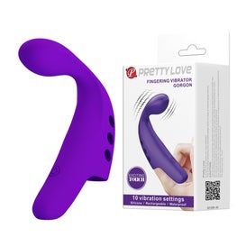 Pretty Love Gorgon Vibrador Dedo Recargable Morado 1ud