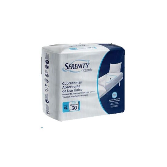 Serenity Classic Cubrecamas Absorbente Plus 60x90cm 30uds