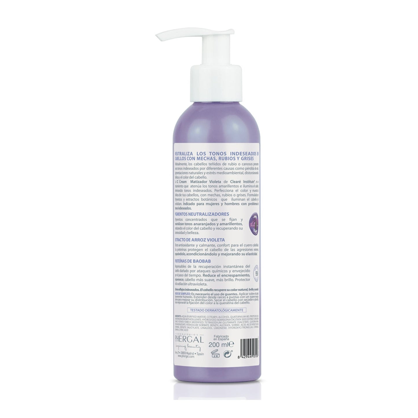 Clearé Institute Matizador Violeta Cc Cream 200 ml