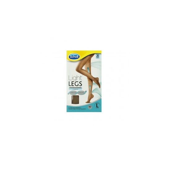 Scholl Light Legs medias de compresión ligera 20DEN color carne Talla L 1 ud