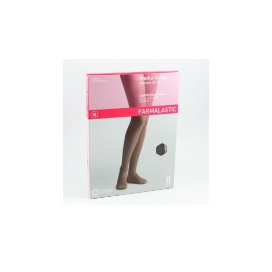 Farmalastic Media Larga blonda (A-F) comp. normal T-extra grande capuchino 1 Par