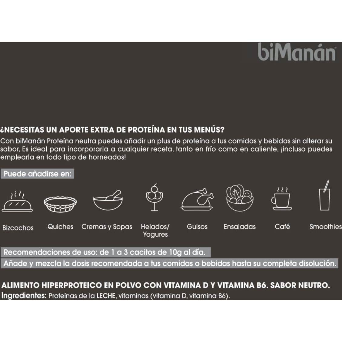 biManán Proteína 81% Sabor Neutro 300g