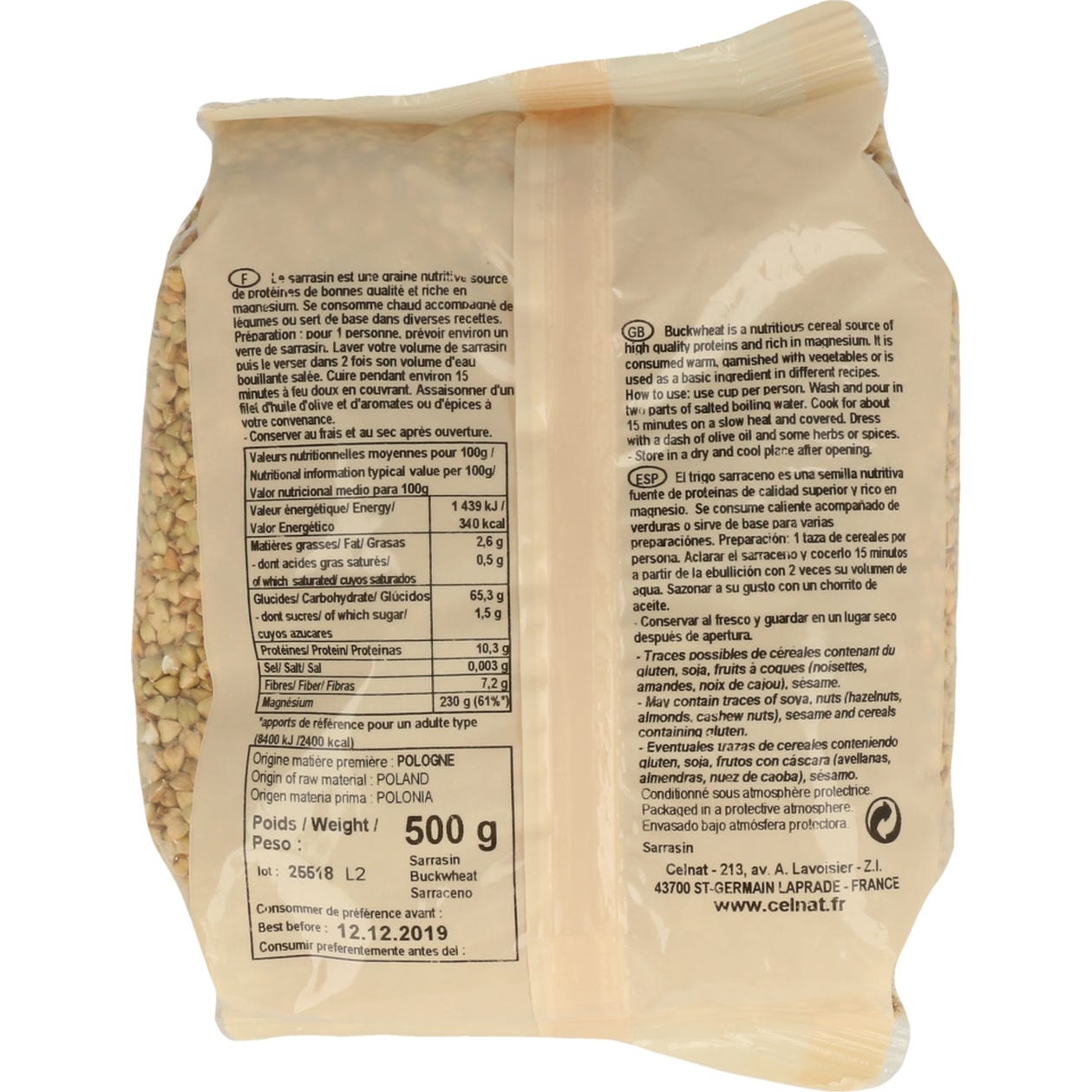 Celnat Sarraceno Bio 500g