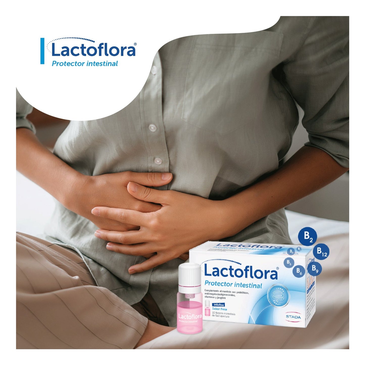 Lactoflora Protector Intestinal Adulto Sabor Fresa 10 frascos