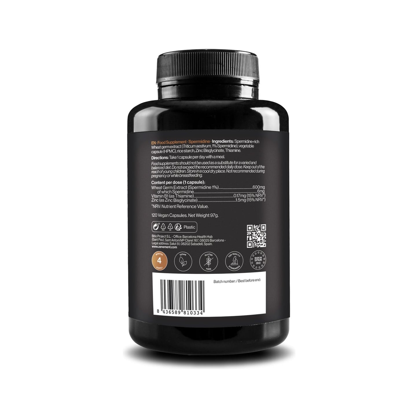 Zenement Espermidina 120vcaps